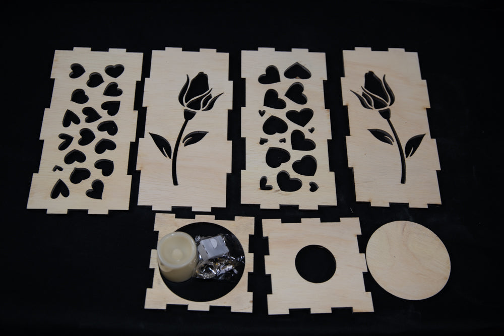 DIY - Heart and Rose Lantern Kit