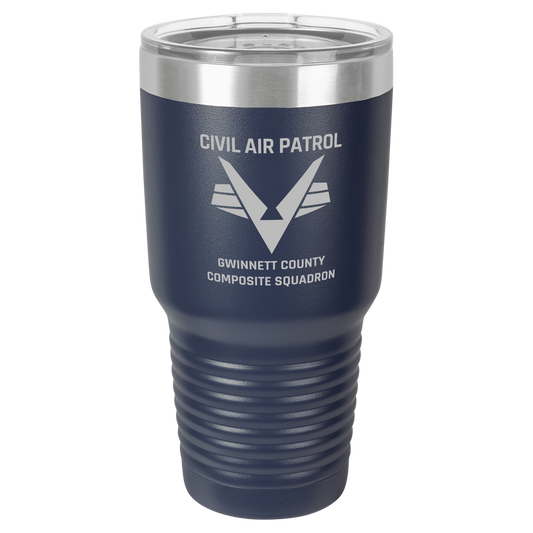 GA112 Polar Camel 30 oz Navy Blue Vacuum Insulated Ringneck Tumbler with Clear Lid