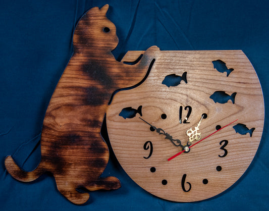 Cat & Fish Bowl Clock
